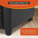 PU Leather Recliner Chair Black With Lumbar Support