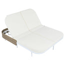 Outdoor Daybed, Patio Rattan Daybed with 5-Position Adjustable Backrest and Removable Cushions & Pillows for Garden, Backyard, Poolside