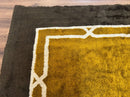Mid Century Shag Rug 8x11, Large Vintage Shag Rug, Open Field, European Shag Rug