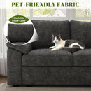 108 Inch Modular Sectional Sleeper Sofa CharcoalGrey