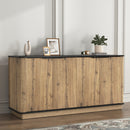 Multi-functional MDF Sideboard, an Ideal Choice for TV and Tableware Storage in Modern Homes, with Product Dimensions of 55*15.7*29.6 Inches.