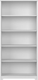 Bush Cabot White Tall Five Shelf Bookcase Unit With Adjustable Shelves