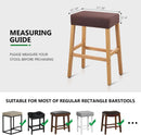 Rectangular Waterproof Stretch Bar Stool Covers 2 Pack