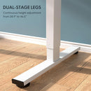 48 Inch Maple Top White Frame Adjustable Standing Desk