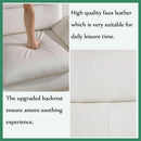 Leather Sofa Set 3 Piece White For Living Room Furniture