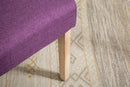 Solid Wood Purple Tufted Parsons Dining Chair Set of 2