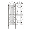 2 Pack Metal Garden Trellis 86.7' x 19.7' Rustproof Trellis for Climbing Plants Outdoor Flower Support Black