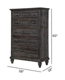 Calistoga - 5 Drawer Chest - Weathered Charcoal