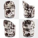 Rotating Brown Storage Ottoman With Hidden Compartment