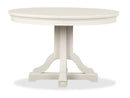 Willowbrook - Extendable 48" Round Dining Table - Egg Shell White