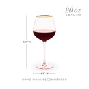 Rose Crystal Red Wine Glass Set