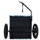Outdoor Heavy Duty Collapsible Pet Bike Trailer with 16-Inch All-Terrain Wheels & Universal Hitch – Foldable Dog/Cargo Carrier Cart for Bicycles, blue, grey