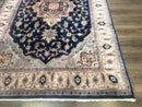 Karastan Rug Navy Serapi, Kara Shah Rug, Navy Blue, 5.6 x 8.6, Vintage Karastan Area Rug, Wool Pile Karastan Rug