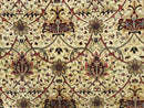 12' X 18' One-of-a-Kind Indian Agra Hand-Knotted Wool Rug Handmade Organic Dyes
