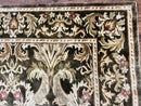 Tibetan Rug 8x10, European Design, Floral, Green, Handmade, Wool, Nepali Rug