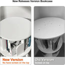Rotating Bookshelf 2 Tier White Narrow Corner Swivel