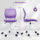 Purple Kids Desk Chair Lumbar Support Height Adjustable