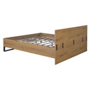 ENGINEERED WOOD  BED FRAME KING SIZE,NATURAL & BLACK COLOR