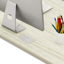55 Inch Maple Computer Desk With Grommets And Glides