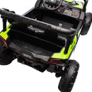 24V Two-Seater Kids Ride On UTV W/Parents Remote Control,Four-Wheel Suspension,Slow Start,Large wheel design,Anti-collision bar,Storage space,Music,USB,Bluetooth,Volume control,LED lights for Kids 3+.