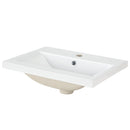 20' Bathroom Vanity with Sink, Bathroom Vanity Cabinet with Two-tier Shelf, Adjustable Shelf, Solid Wood and MDF, White(Old Sku:WF322518AAK)