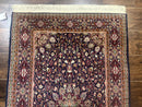 Indo Kashmiri Rug 3x5, Navy Blue, Very Fine 400 KPSI, Pair B