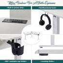 60 Inch L Shaped Electric Standing Desk Antique White