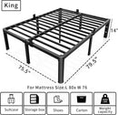 Premium King Size Metal Bed Frame With Under Bed Storage