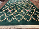 Karastan Garden of Eden Rug 8.8 x 11.8, Green Savonnerie 509/1733, Wool