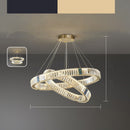 Light Luxury Crystal Living Room Chandelier Postmodern Round Stainless Steel