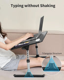 Height and Angle Adjustable Laptop Desk for Bed and Couch