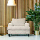 Soletren Contemporary Off White Chenille Upholstered Chair