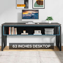 L Shaped Desk With Drawer Cabinet And Lateral File Cabinet 63 Inch Gray