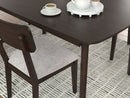 Shorbyn - Dining Room Table Set (Set of 5) - Merlot