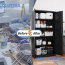 Black Metal Storage Cabinet With Lock And Shelves Garage