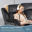 Grey Power Reclining Sofa With Zero Gravity USB Ports