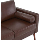 Small Sofa Couch 76.97 in . Brown 3 Seat Comfy Couches for Living Room, Mid Century Modern Couch with iron wood structure, Soft Cushion Sofa for Home/Office/Apartment