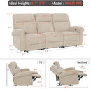 87.8 Inch Wall Hugger Reclining Sofa With Drop Down Table