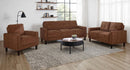 Bowen II 3-piece Fabric Upholstered Track Arm Sofa Set Rust