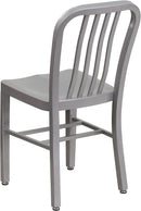 Gael Modern Metal Dining Chairs Set Of 2 In Silver