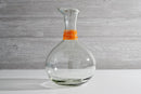 Handblown Glass Carafe - Orange Swirl