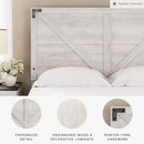 Modern Farmhouse Queen Headboard with Crossbuck Styling