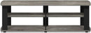 Nelly Entertainment Center TV Stand 43 Inch Wide Grey Black