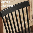 Windsor Spindle Back Dining Chair Armless Black Wood
