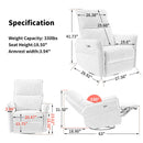 29.92" 270 Power Swivel Rocker Recliner Chair, Electric Glider Reclining Sofa With USB Ports, Power Swivel Glider, Rocking Chair Nursery Recliners For Living Room Bedroom
