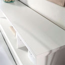 Transitional Engineered Wood Headboard with Adjustable Shelves
