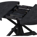 Extendable Round Dining Table Set 5 Piece Modern Farmhouse Style