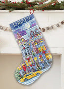 Winter Townhouse Stocking L8085 Counted Cross Stitch Kit