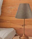 16"W x 12"H Hard Back Empire Lampshade - Chocolate Burlap