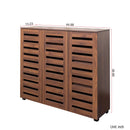 Shoe Cabinet, 5-Tier Shoe Storage Cabinet with Adjustable Shelves, Wooden Shoe Rack Organizer with Louvered Doors for Entryway, Hallway, Bedroom, Closet, Living Room